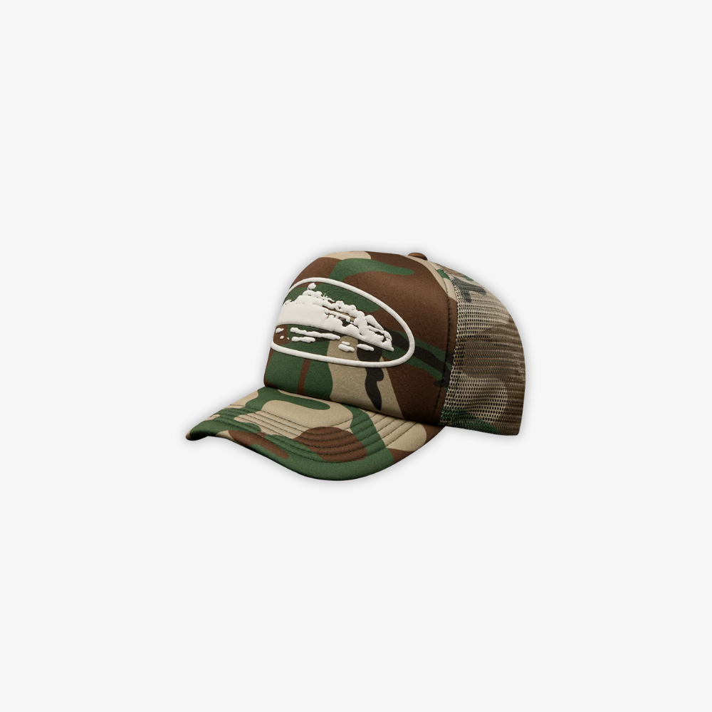 Corteiz Cap Island Logo Woodland Camo