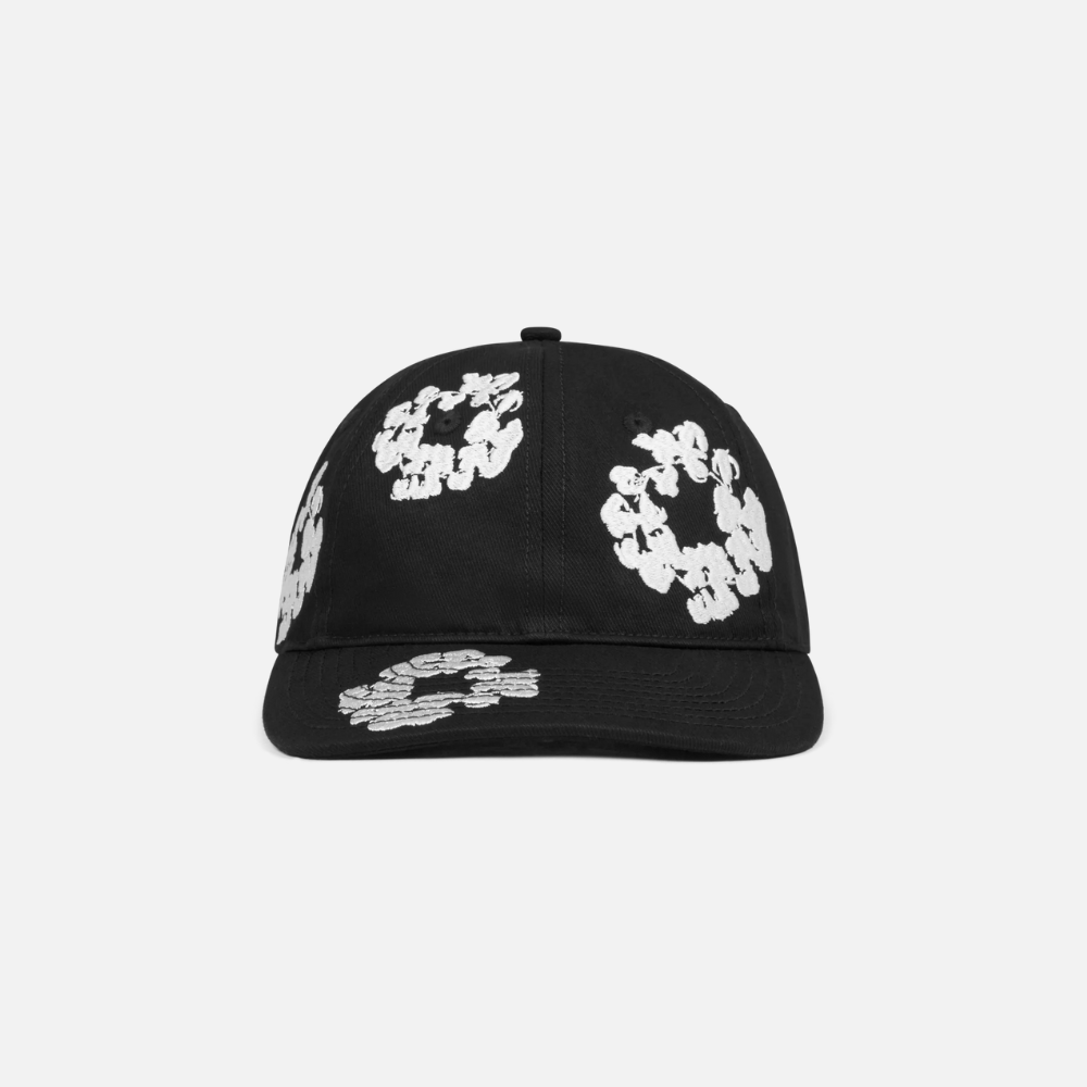 Denim Tears Cotton Wreath Dyed Cap Black