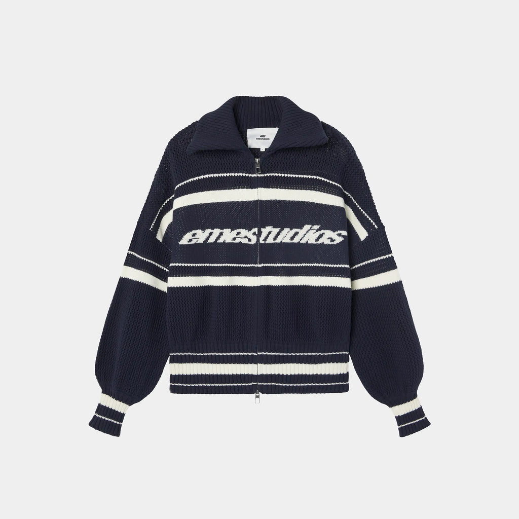 Unit Navy Zipper Knit