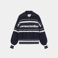 Unit Navy Zipper Knit