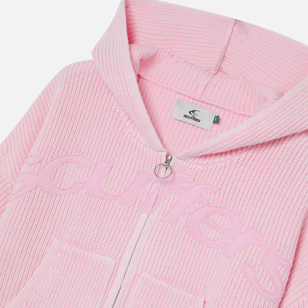 New Light Pink Buzz Knit Zipper