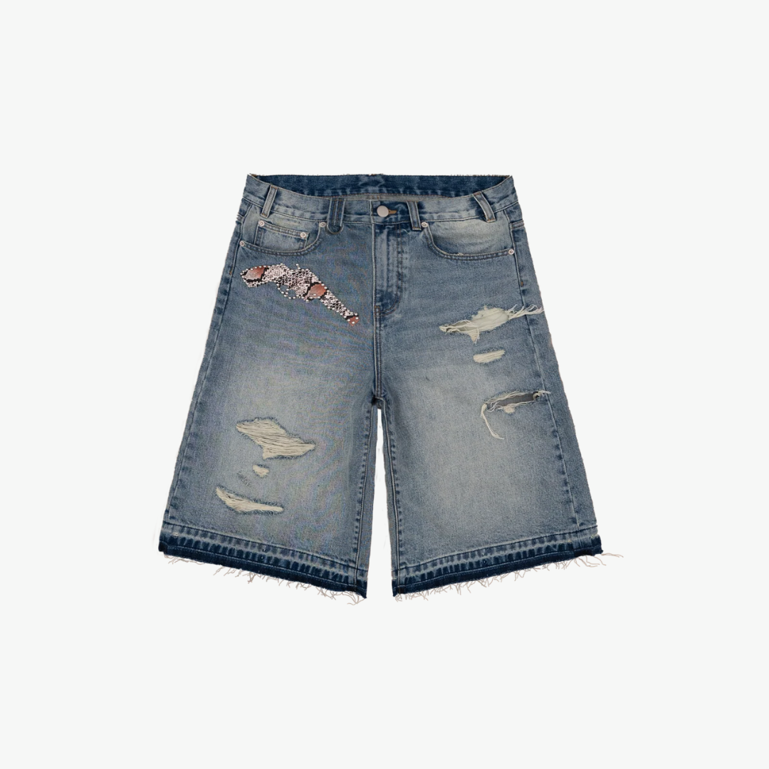 Bravest Studios Vintage Blue Pistol Jorts