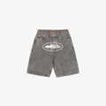 Corteiz Island Baggy Denim Short Grey