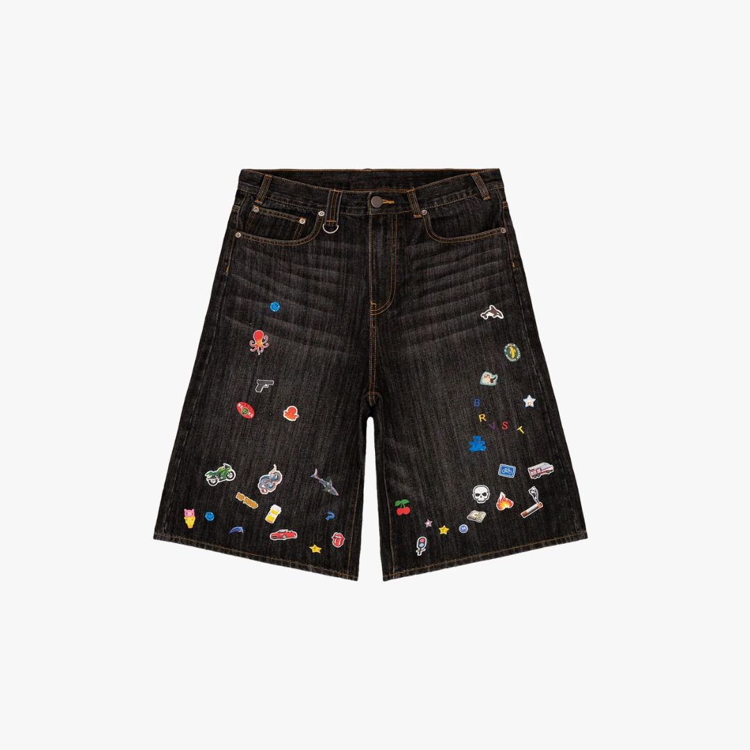 Bravest Studios Sticker Jorts Black