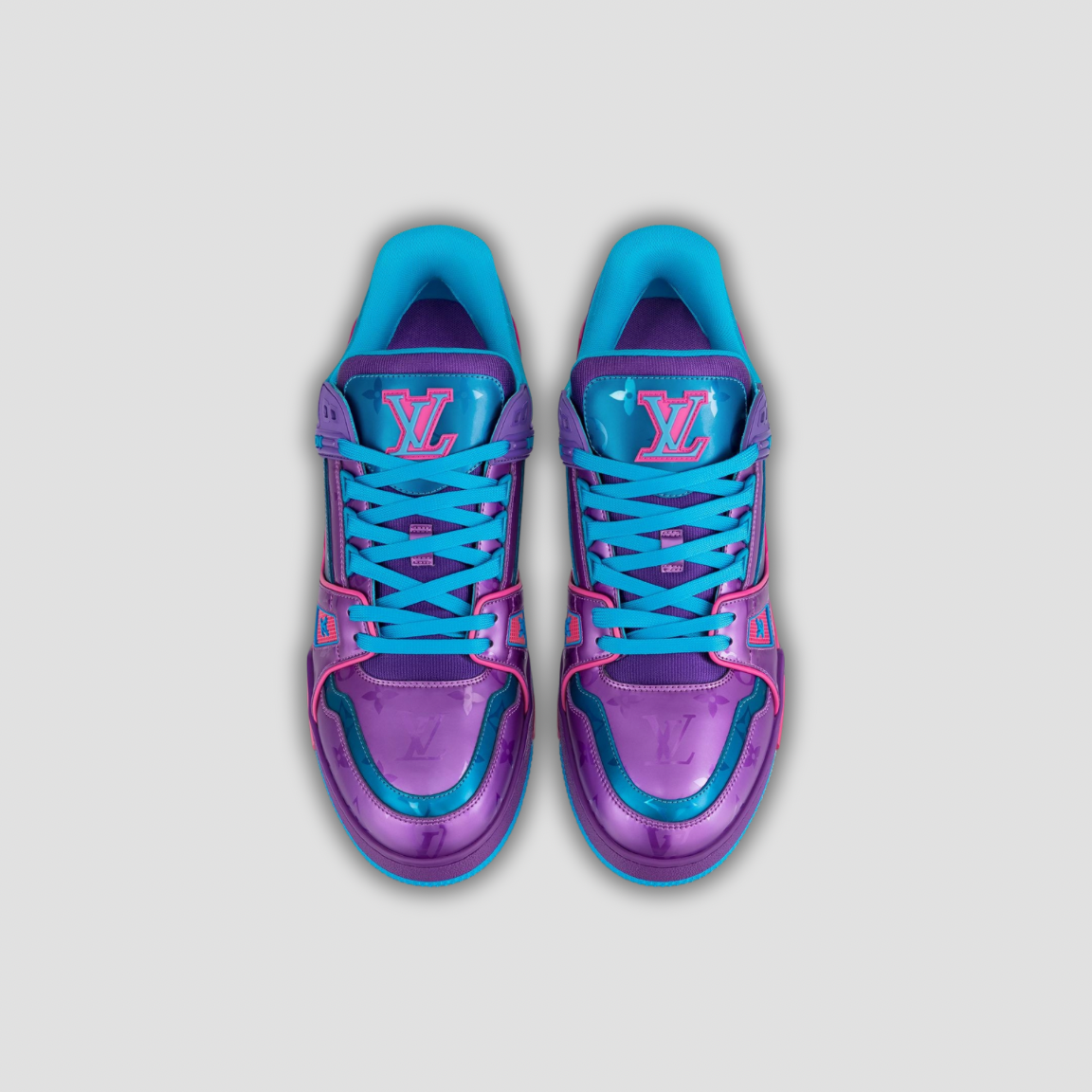 Louis Vuitton LV Trainer “Purple Teal Metallic”