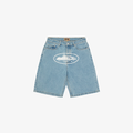 Corteiz Island Baggy Denim Short Stonewash