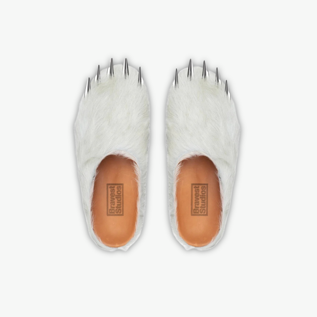 Bravest Studios White Bear Claw Mules