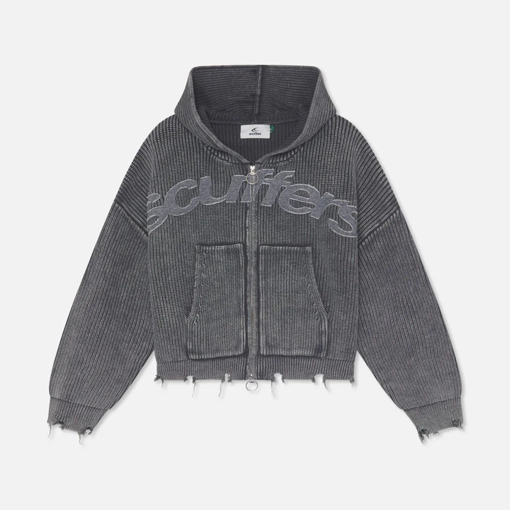 New Light Dark Buzz Knit Zipper