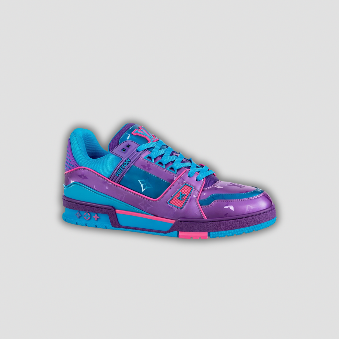 Louis Vuitton LV Trainer “Purple Teal Metallic”