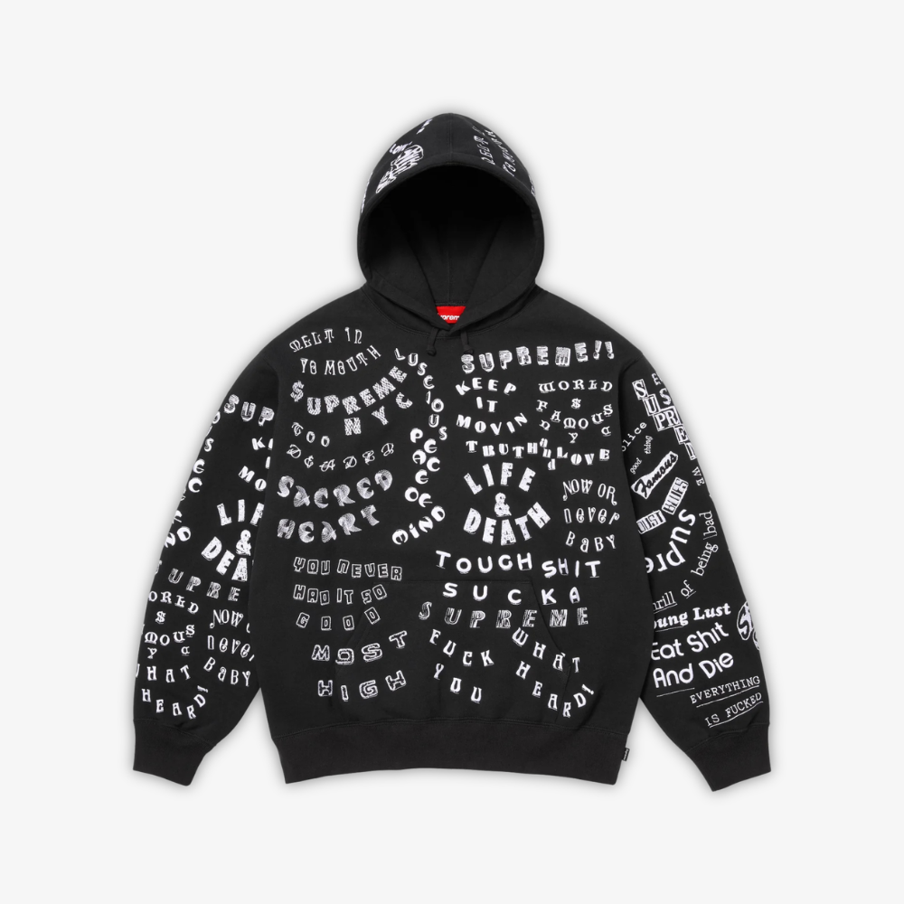 Supreme Too Deadly Hooded Sweatshirt Black