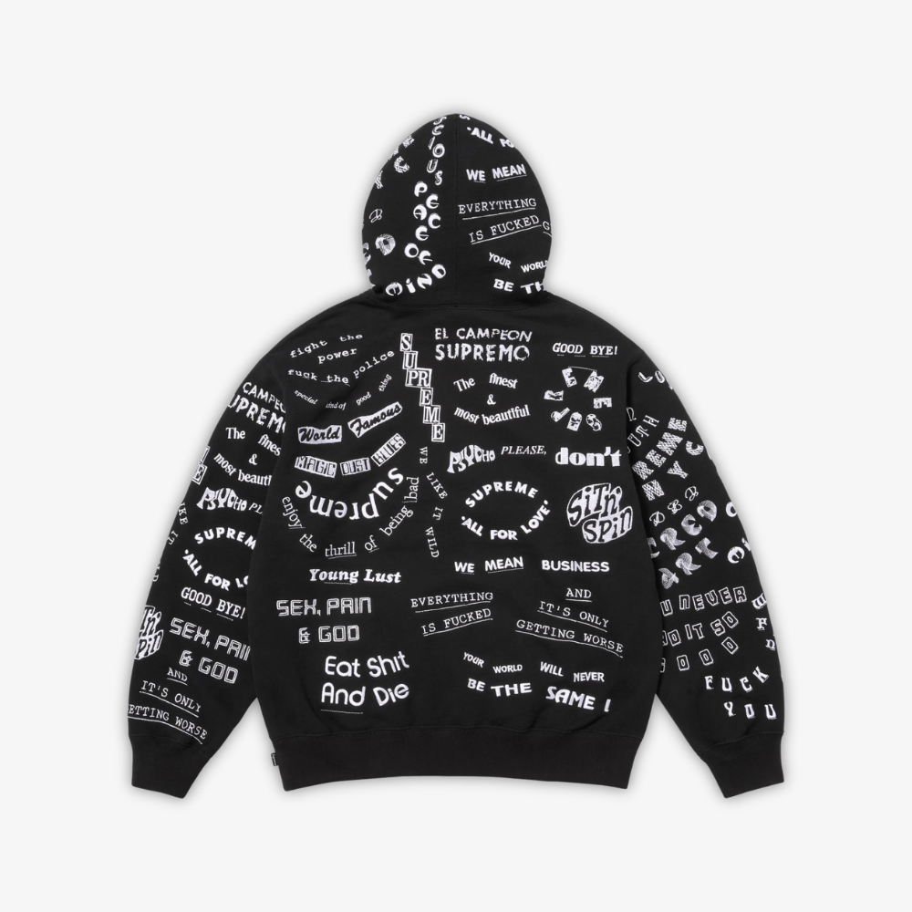 Supreme Too Deadly Hooded Sweatshirt Black