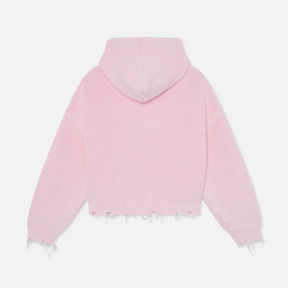 New Light Pink Buzz Knit Zipper