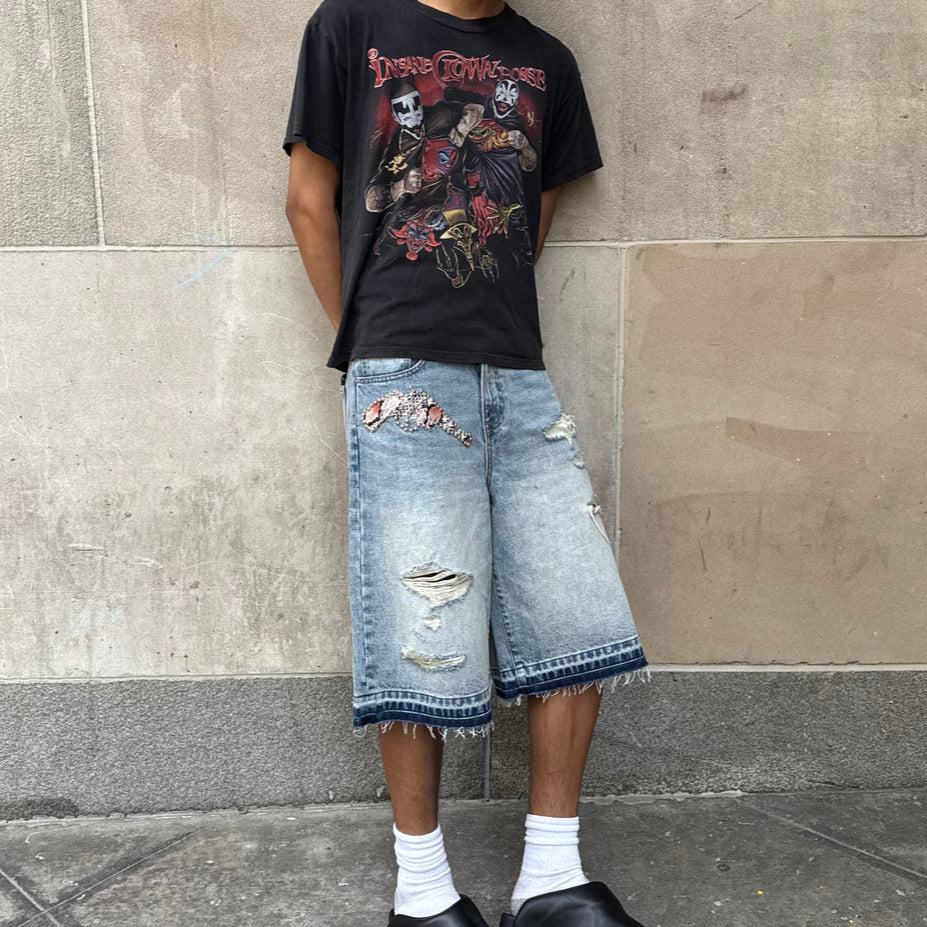 Bravest Studios Vintage Blue Pistol Jorts