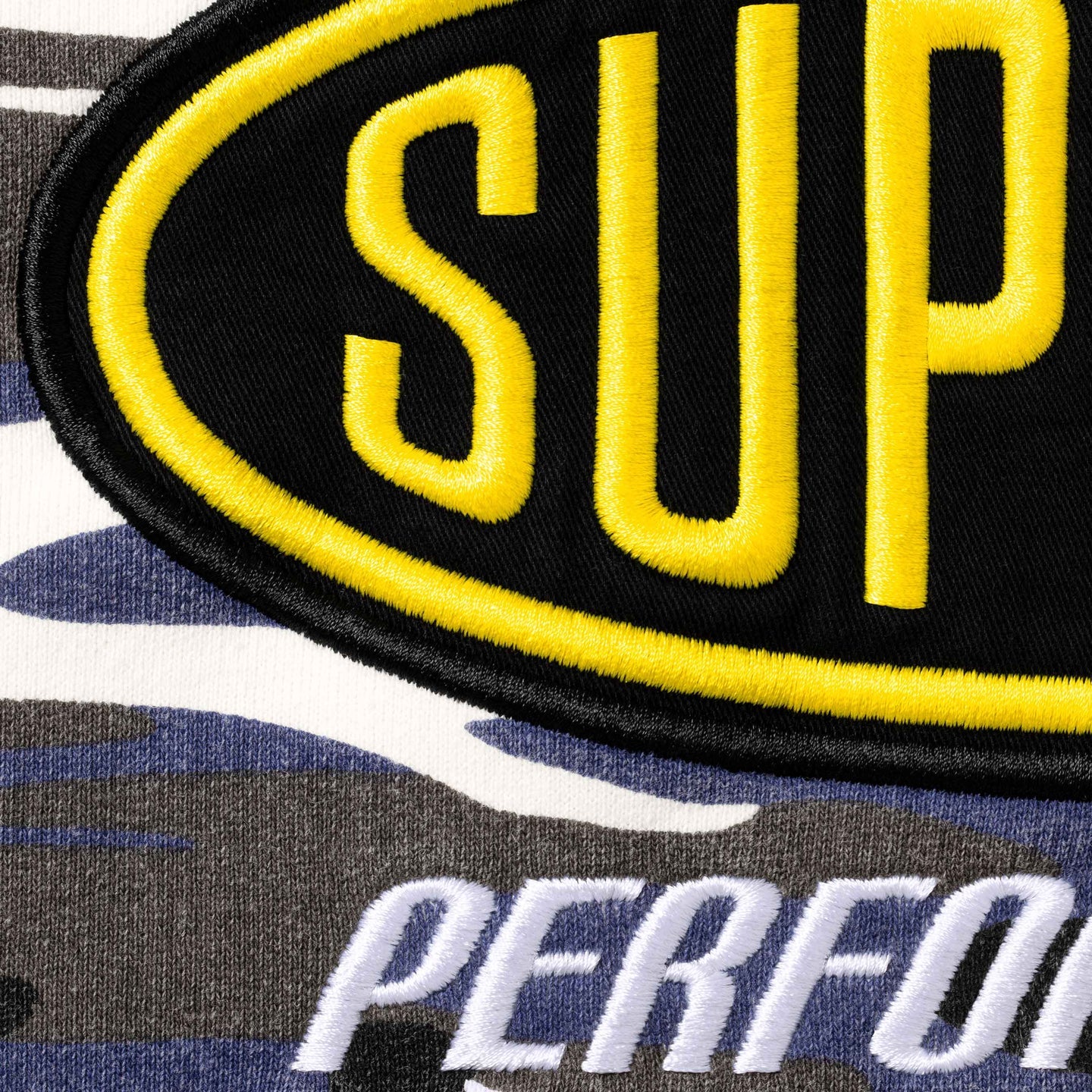 Supreme Performance Zip Up Hooded Sweatshirt Blue Camo