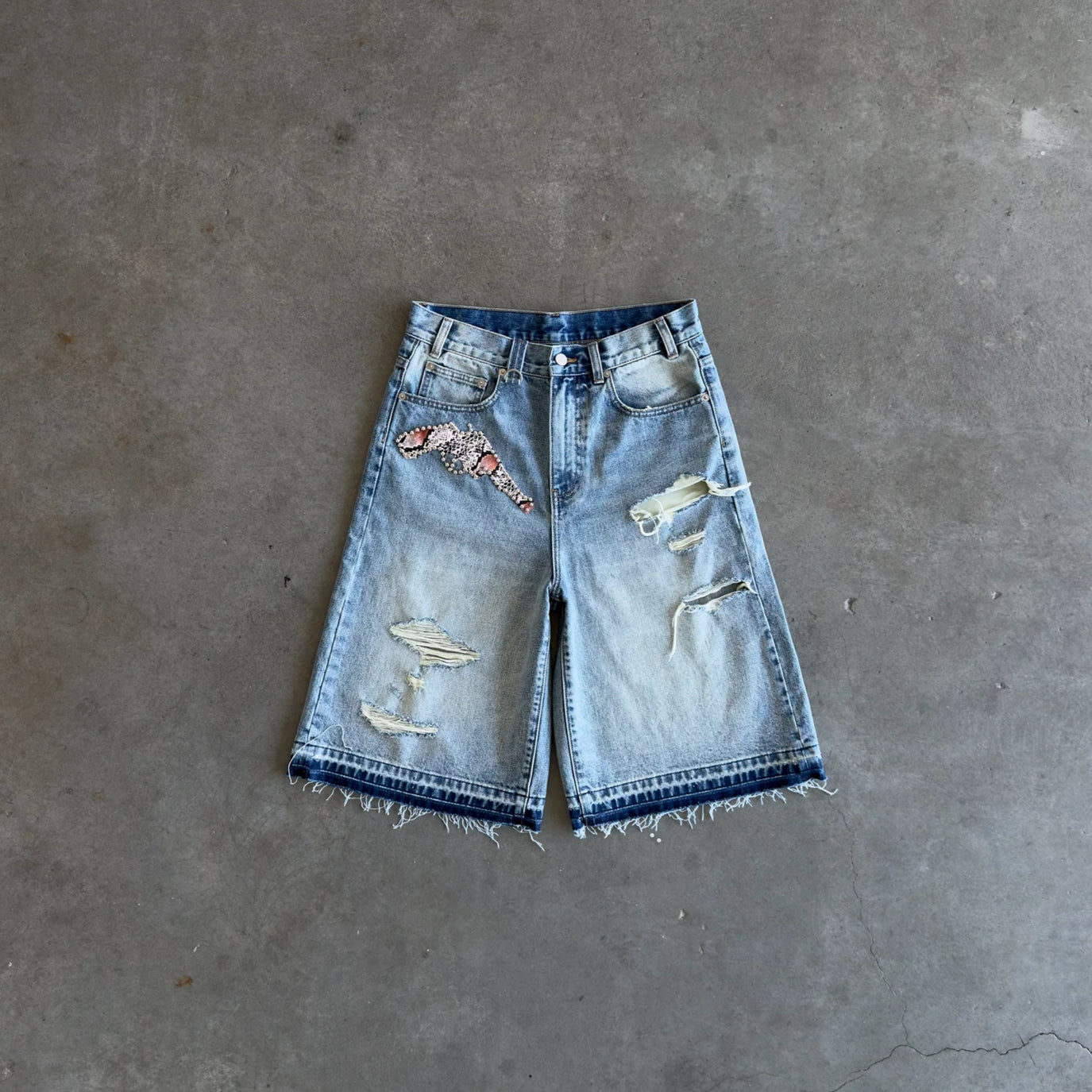 Bravest Studios Vintage Blue Pistol Jorts