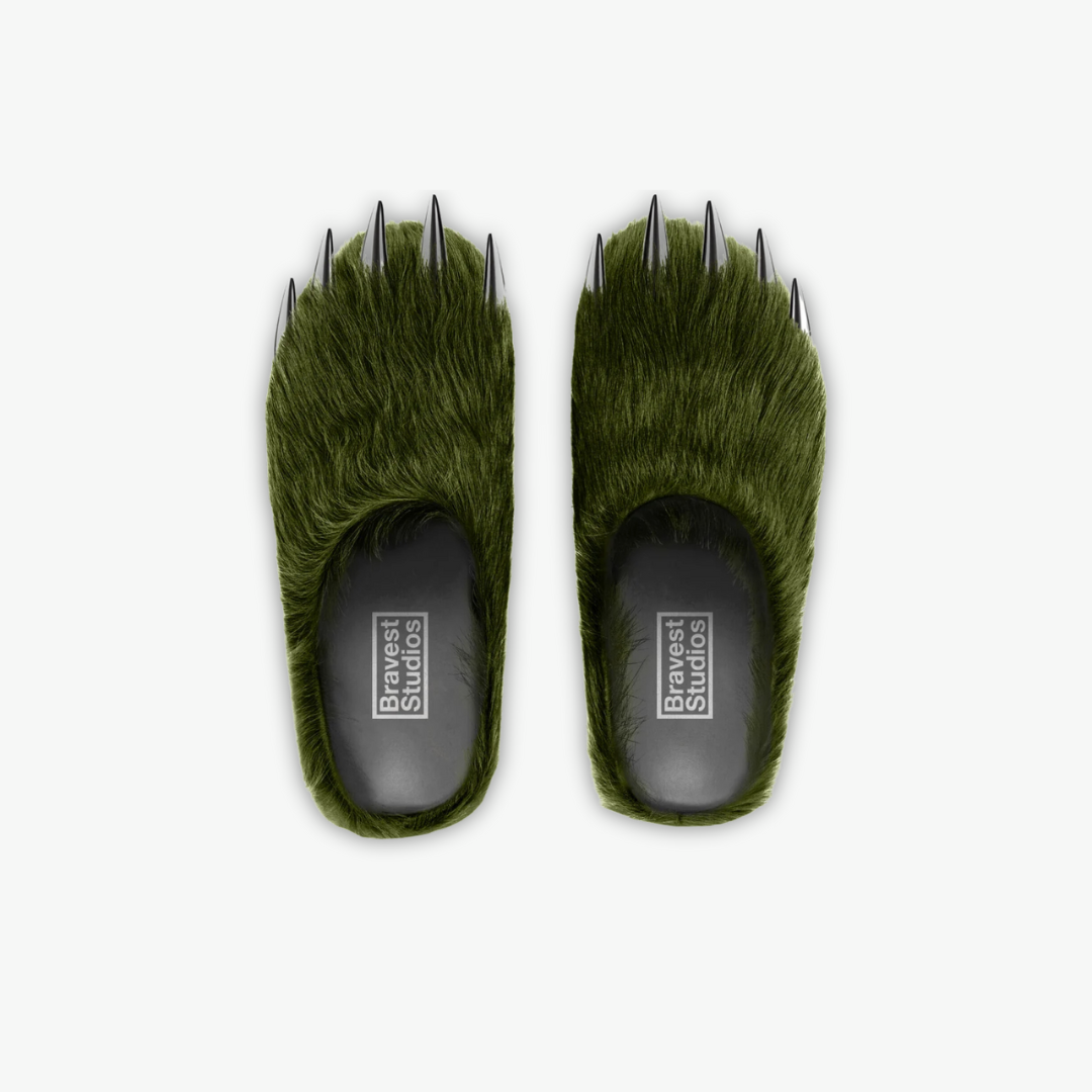 Bravest Studios Green Bear Claw Mules